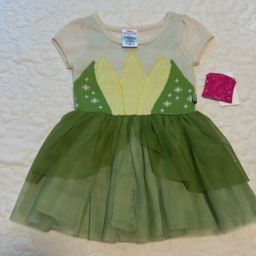 NWT princess and the frog tulle sweater dress - 2T